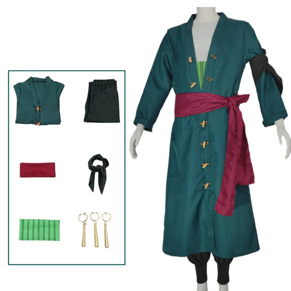 Костюм для косплея SingXeng Roronoas Аниме кимоно накидка Униформа костюмы на Хэллоуин с