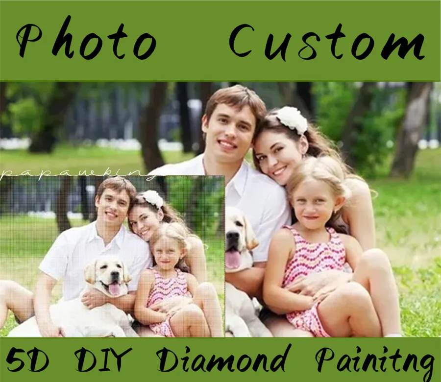 

Photo Custom Diamond Painting 5D DIY Art Rhinestone Embroidery Kit Mosaic Home Wall Decoration Gift Full Square Round Diamond