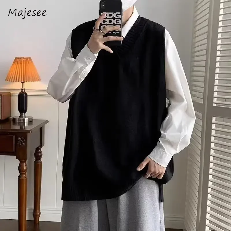 Свитер-жилет мужская уличная одежда повседневная свободная весенне-осенняя