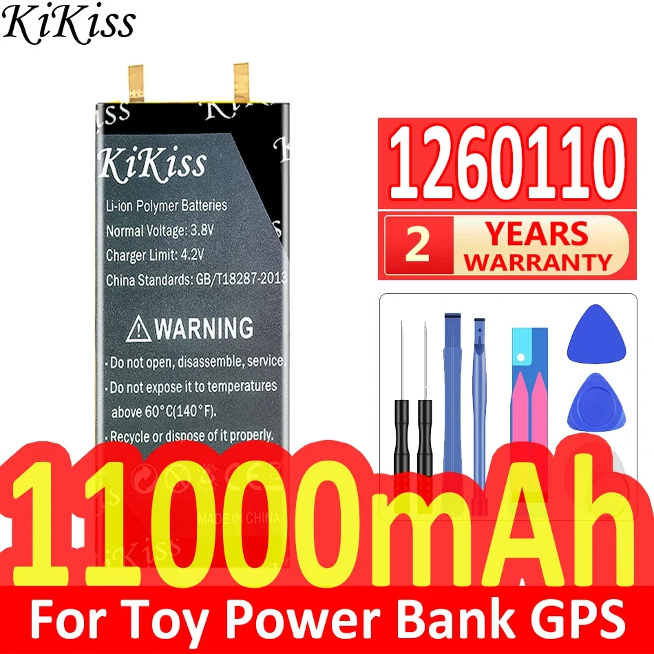 Мощная батарея KiKiss емкостью 11000 мАч 1260110 Для игрушечного Power Bank GPS ноутбука
