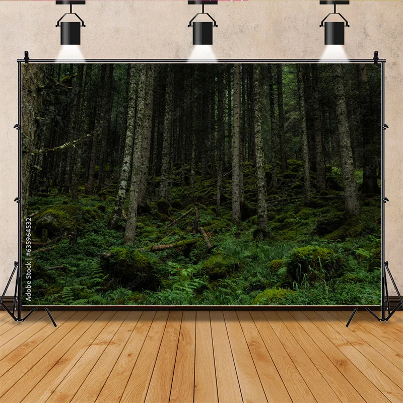 Фон для фотосъемки с изображением тропического леса