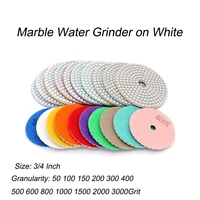 1pc size 34inch marble water grinder on white granularity 50 3000grit for grinding and polishing of stone glass and ceramics