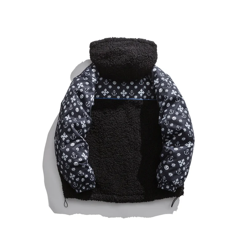 

Jacket Mens Fleece Winter Men Casual Patchwork Warm Hip Hop Windbreakers Coat Male Streetwear Black Jackets For Men