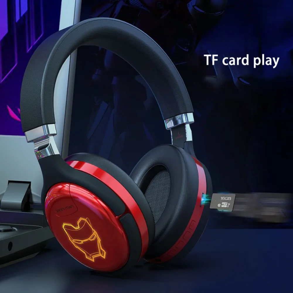 

Anime Wireless Headphones Bluetooth Headphones with Microphone Noise Reduction Stereo Music Gift