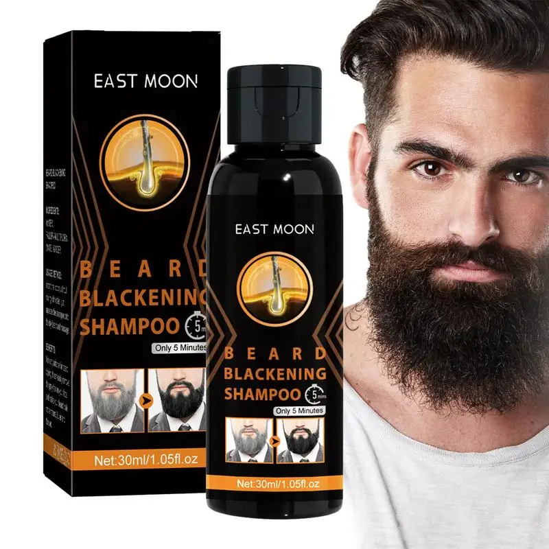 

Natural Long Lasting 30ml Permanent Beard Dye Shampoo For Men Beard Dying Removal White Grey Beard Hair Men Beard Dye Shampoo