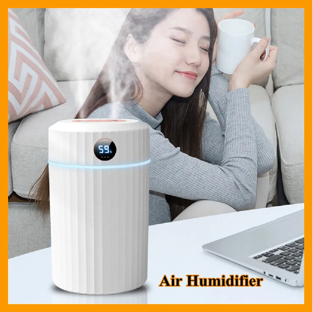 

TOMAS LCD Small Air Second-hand Smoke Cleaner Machine For Home Room USB Perfume Water Fragrance Fogger Mist Maker Two Holes