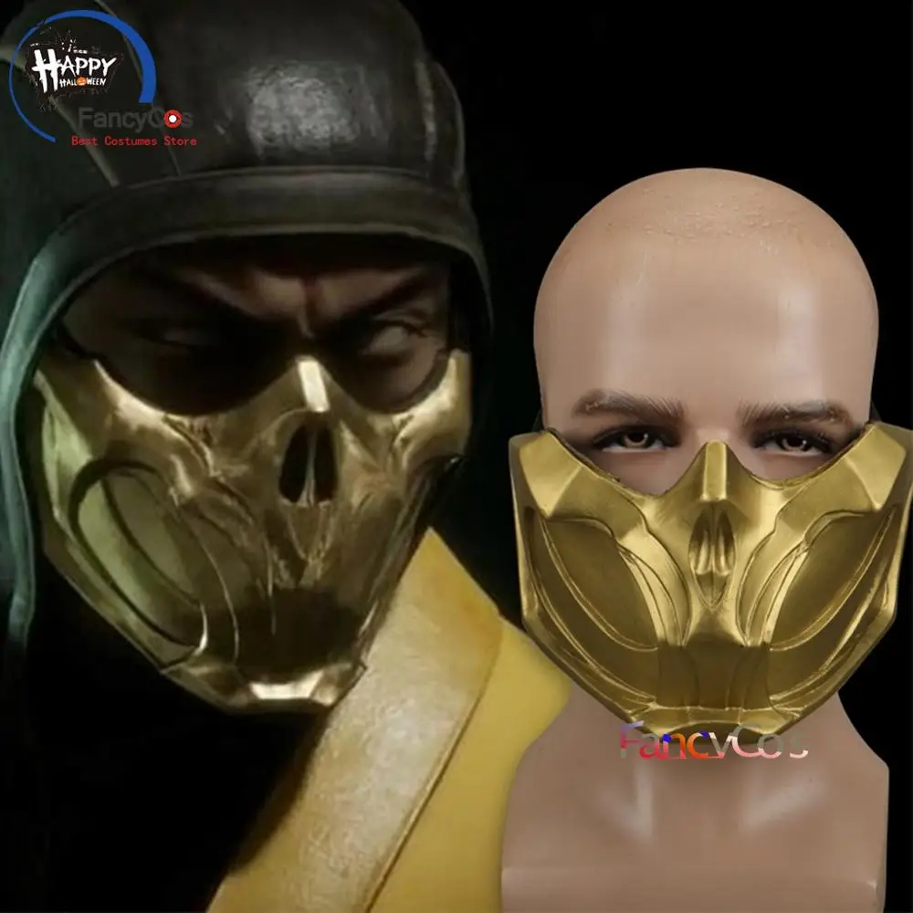 

Маска-Скорпион из игры Mortal Kombat 11, полная маска скорпиона Mk11, полумаска для косплея, реквизит для Хэллоуина, Подарочная маска, высокое качество