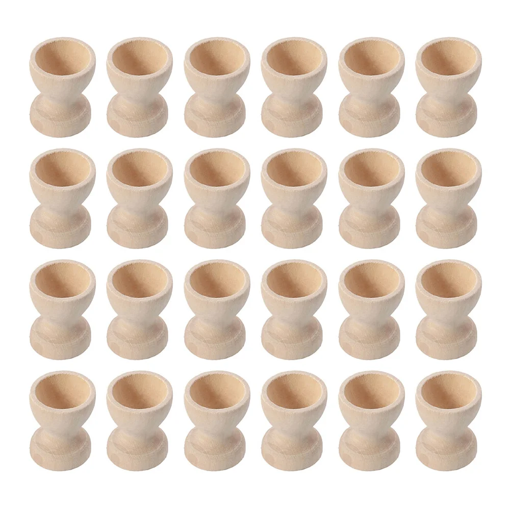 

Egg Holder Wooden Cup Easter Stand Cups Display Boiled Rack Tray Wood Unfinished Stands Eggs Mini Diy Serving Holders Kit