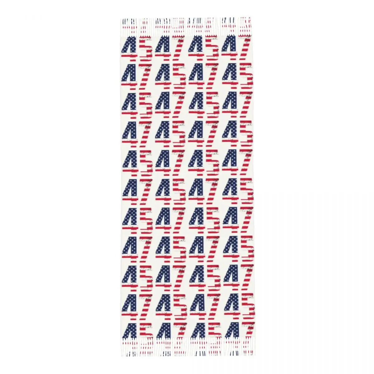 45 47 Trump 2024 - President American Flag 2 Scarf Tassel Scarves for Women Shawls and Wraps Winter Shawl Wrap