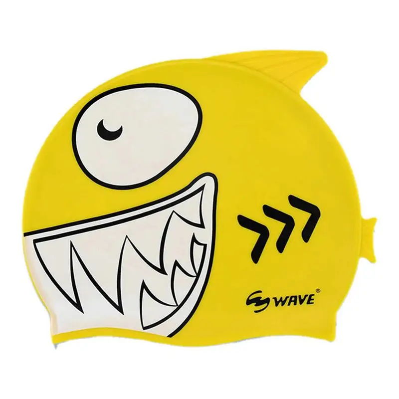 

Swim Cap For Toddlers Cute Shark Kids Silicone Bathing Caps Waterproof Swimming Hat For Kids To Keep Hair Dry While Swimming And