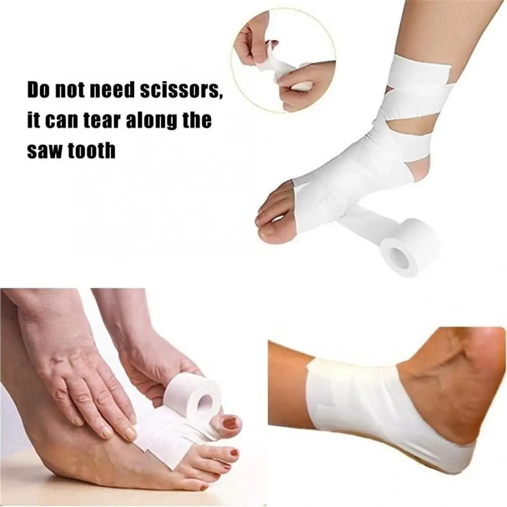 

1PC Medical Waterproof Cotton White Premium Adhesive Tape Sport Binding Physio Muscle Elastic Bandage Strain Injury Care Support