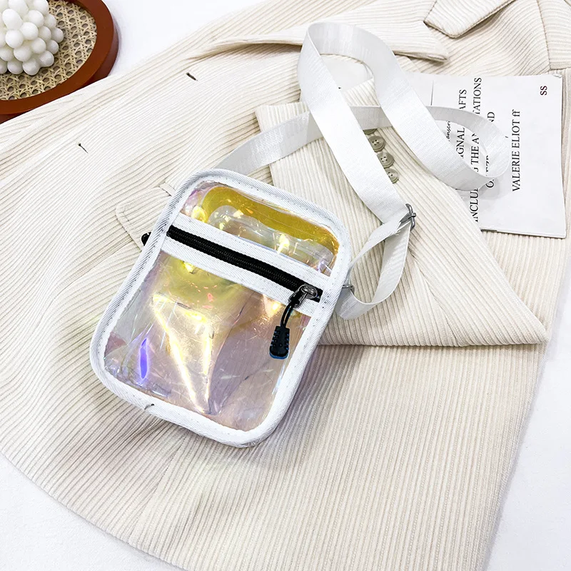 

Fashion Laser Ladies Transparent Crossbody Bags 2022 Summer New Trend Cosmetic Bag For Women Casual Travel Portable Shoulder Bag
