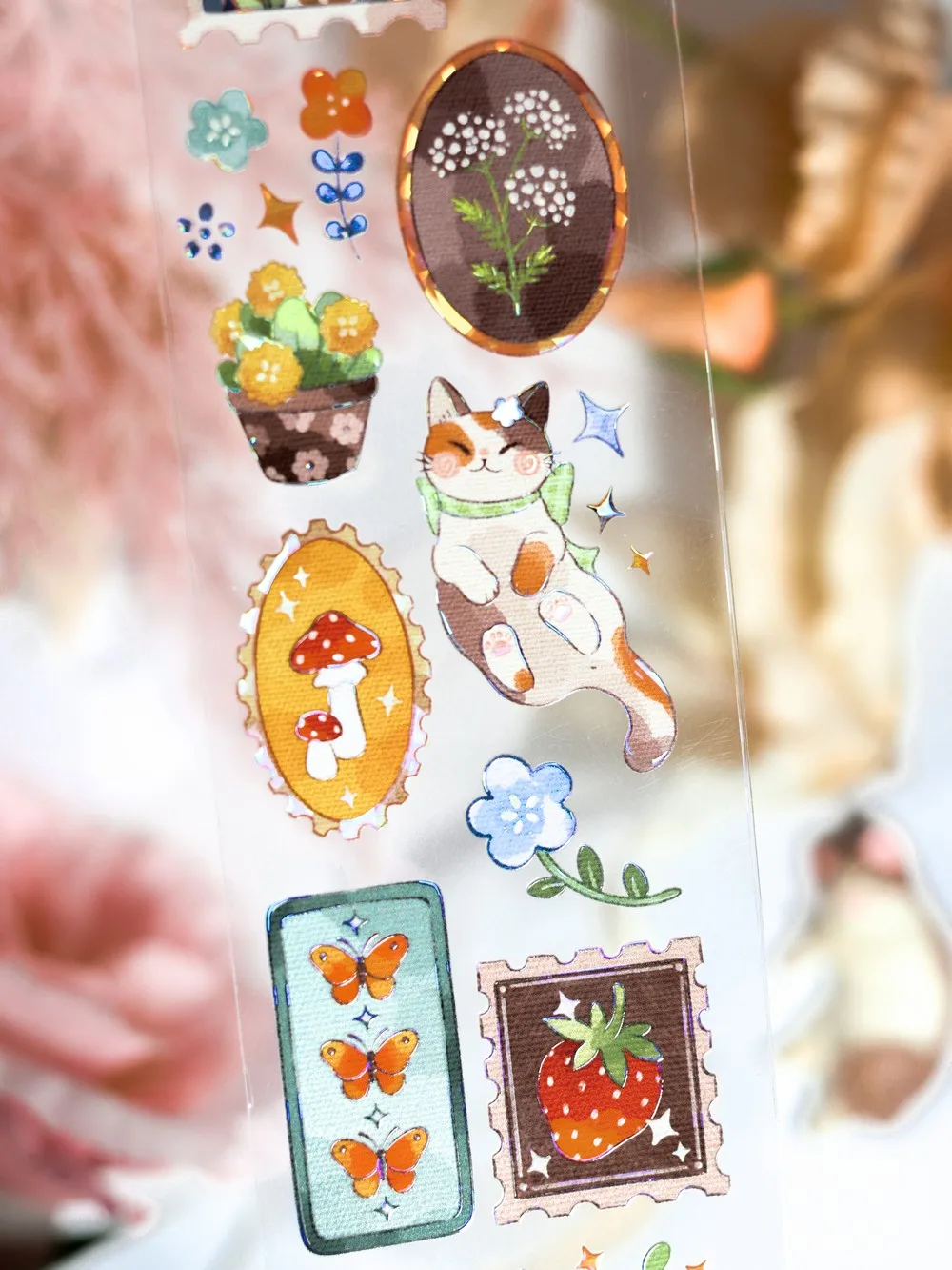 

Kawaii кошки и штампы милые животные офисный скотч