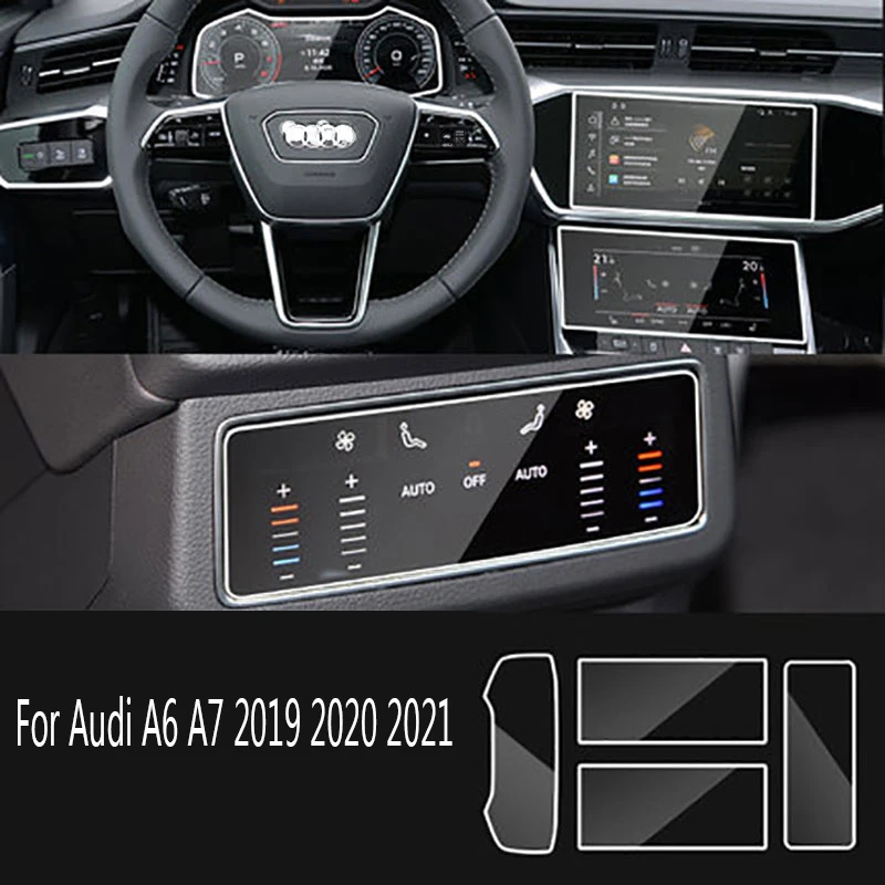 

Для Audi A6 A7 C8 2019-2021 салон автомобиля, центральный экран, закаленное стекло, защитная пленка, ремонтная пленка против царапин, аксессуары