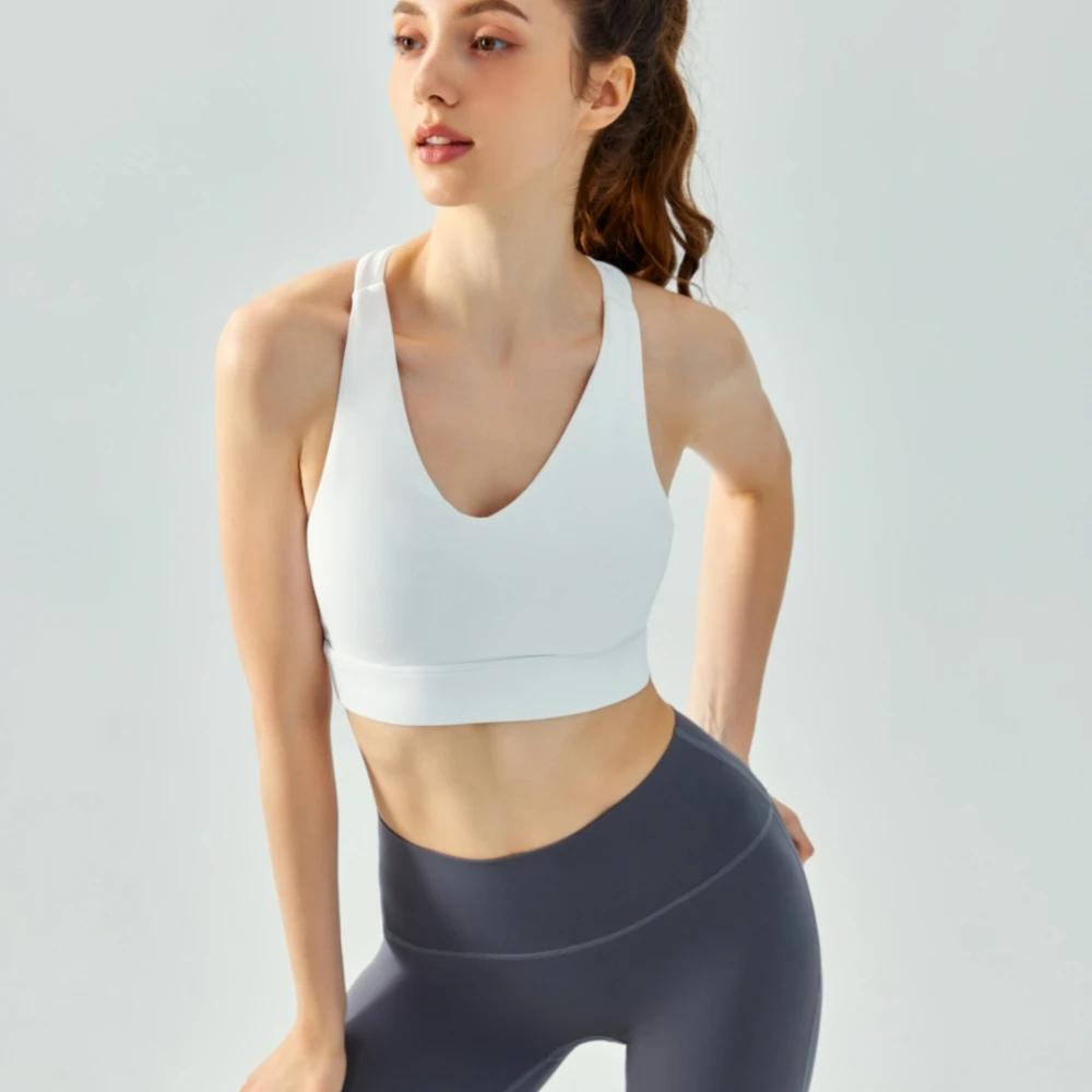 Майка Эмили для занятий йогой Интегрированный топ с подвесной шеей и красивой