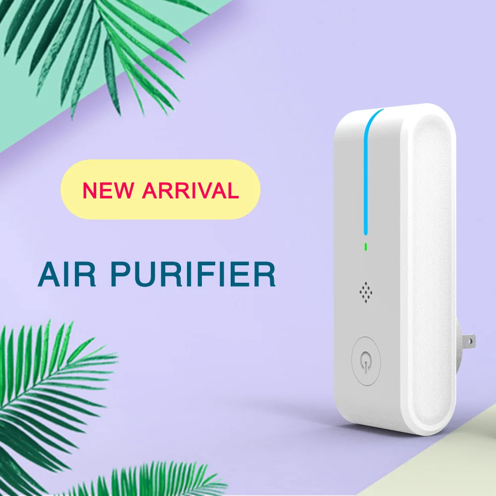 

Mini Portable Negative Ion Generator Air Purifier Plug In Odor Deodorizer Remove Dust Smoke Formaldehyde for Home Toilet Kitchen
