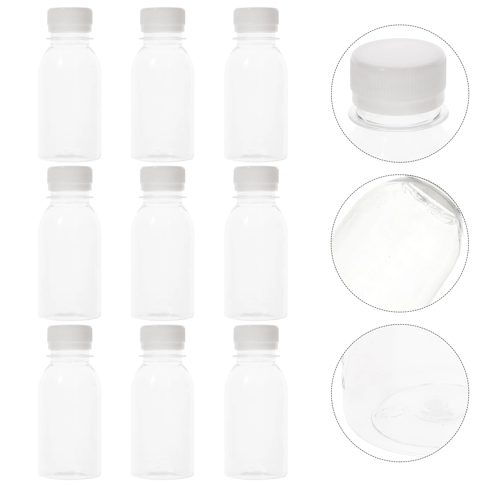 

10 Pcs Milk Bottle Beverage Container Reusable Bottles Multi-function Clear Drink Transparent Household Abs Travel