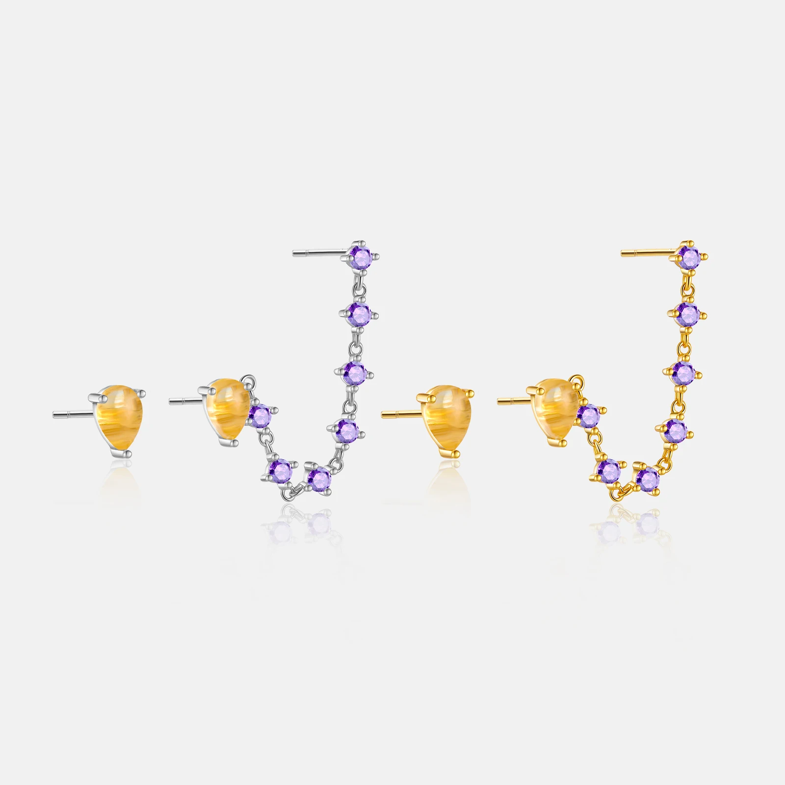 Серьги-гвоздики ANDYWEN из стерлингового серебра 925 пробы с искусственным