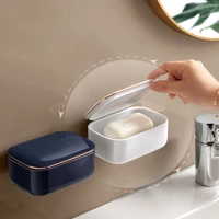 soap dish holder soap dish with lid wall mounted bar soap holder container box with drip tray bathroom kitchen accessories