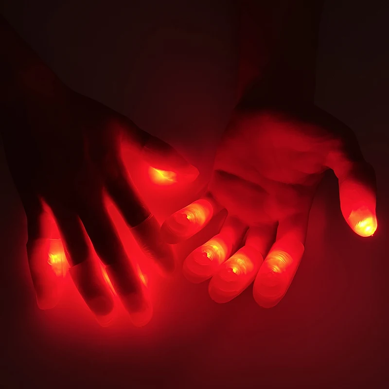 5 шт. СВЕТОДИОДНЫЕ Светящиеся Пальцы волшебные пальцы фотоигрушка Хэллоуин фокус