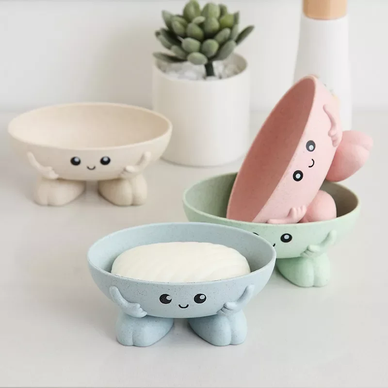 

1Pcs Eco-friendly Soap Box Non-slip Soap Dish Bathroom Supplies Soap Holder Cartoon Shape Storage Box
