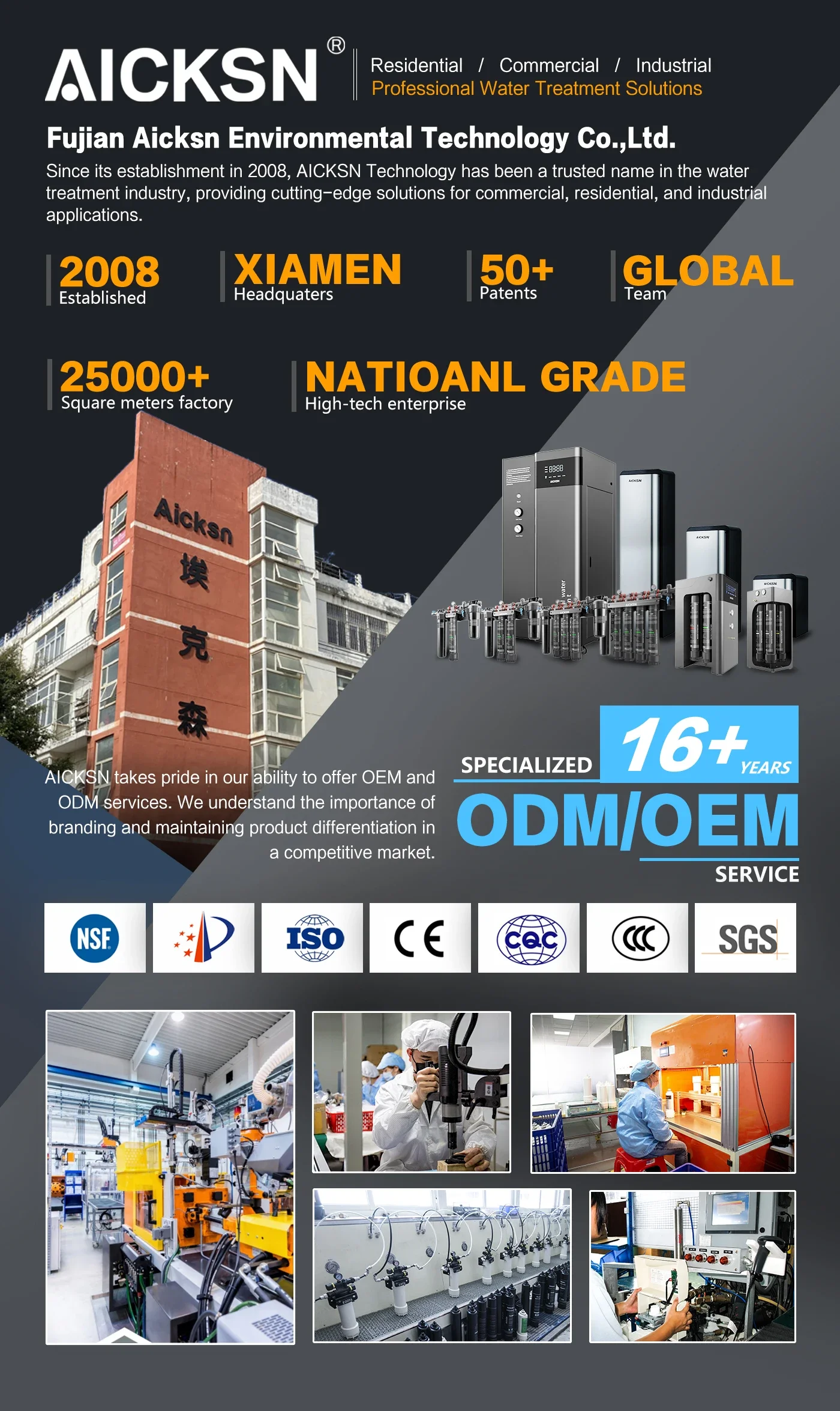 Домашний фильтр для питьевой воды большая черная система RO очистки кухни