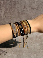 yuokiaa mostacilla miyuki seed beads bracelet evil eye star charms bracelet cuff women bangle summer loom woven fashion jewelry