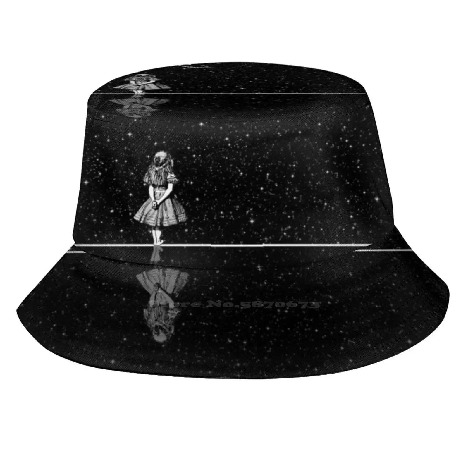 

Панама Алиса в стиле звездной ночи, шляпа для отдыха на открытом воздухе, для рыбалки от солнца, с изображением Кота Алисы, Чеширского звездн...