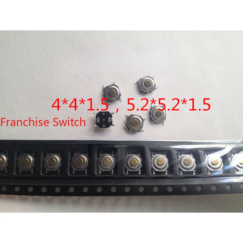 

10PCS TS-1518MS 4*4*1.5mm Tact Switch Miniature Small 5.2x5.2x1.5MM 160gf