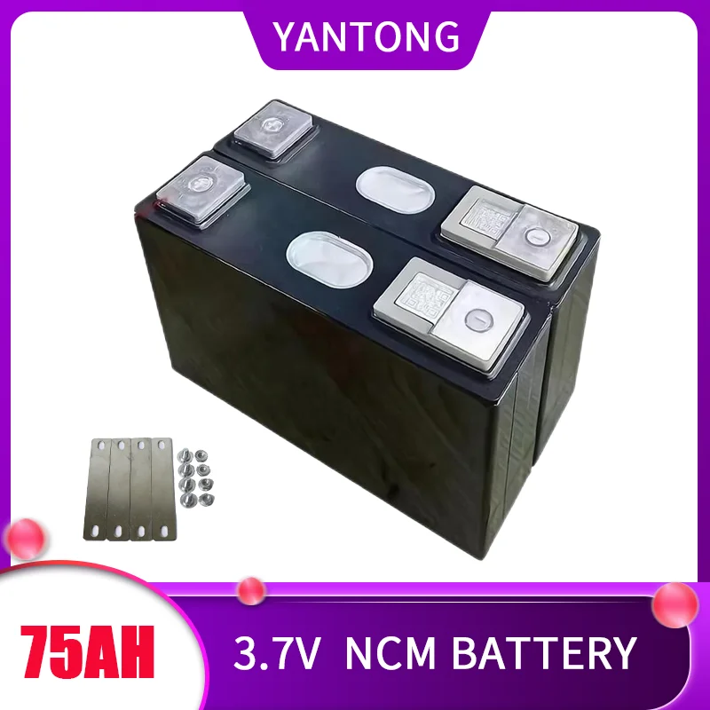 

High Discharge rate NMC 3.7V 75Ah Lithium ion battery for solar storage system ev car 70Ah NCM li-ion cells