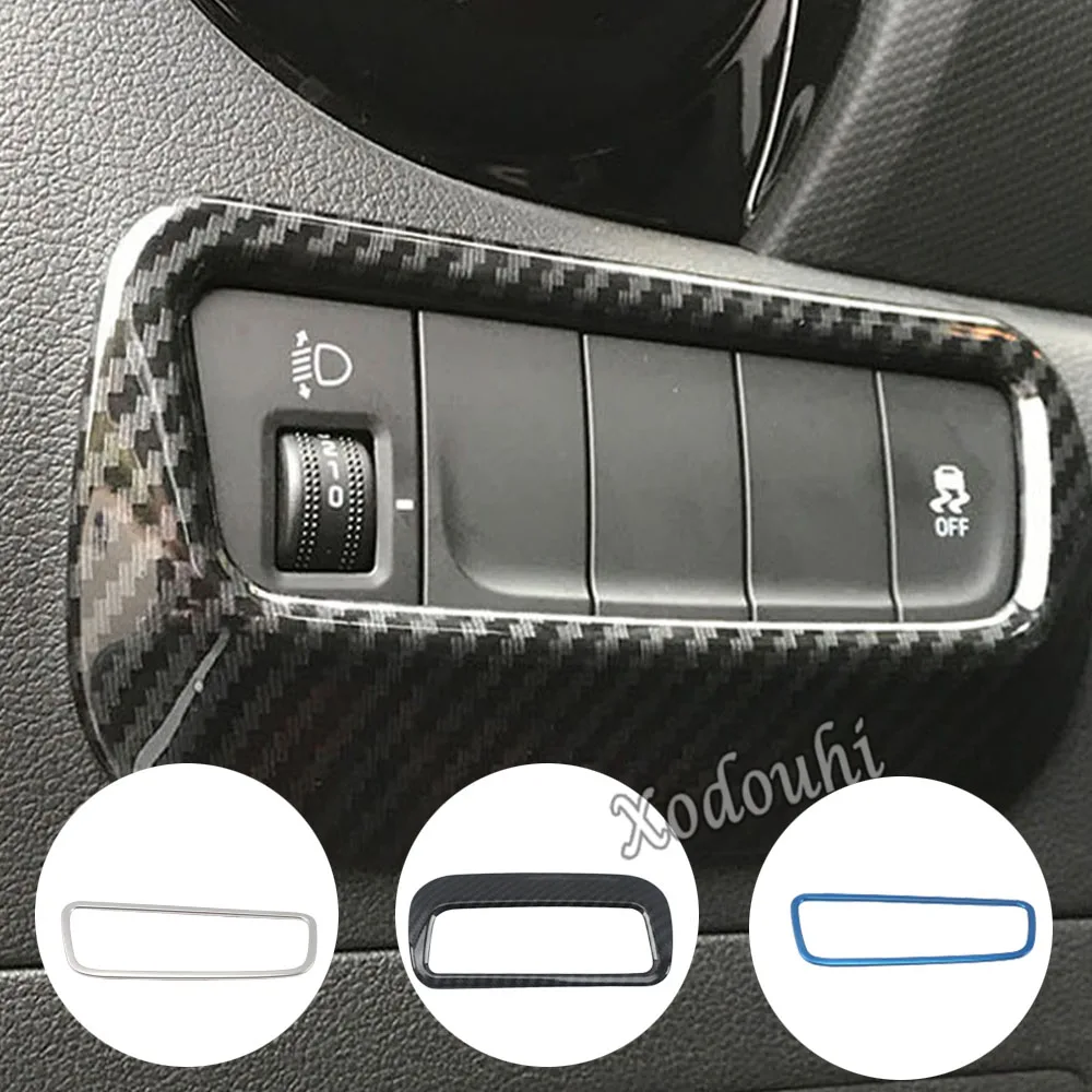 

Крышка для автомобильной палочки, передняя головка, фотоэлемент, переключатель, отделка, рамка, кнопка освещения, капоты, 1 шт. для Hyundai Kona, Encino, Kauai 2017 2018 2019 2020