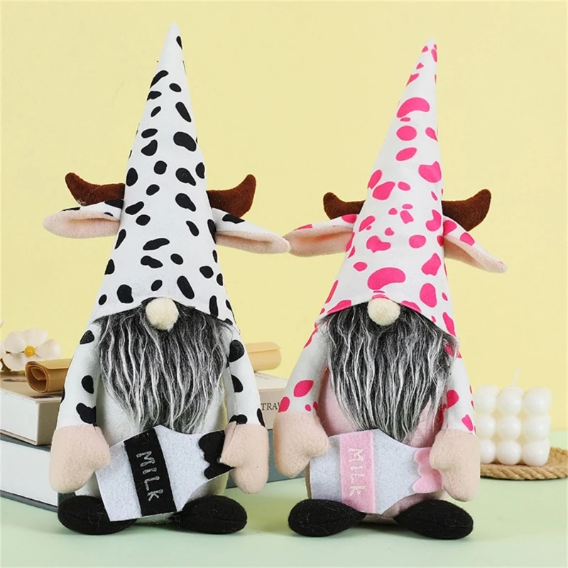 X6HD Многофункциональная корова с бутылкой молока Gnome Girl Boys Holiday Wedding