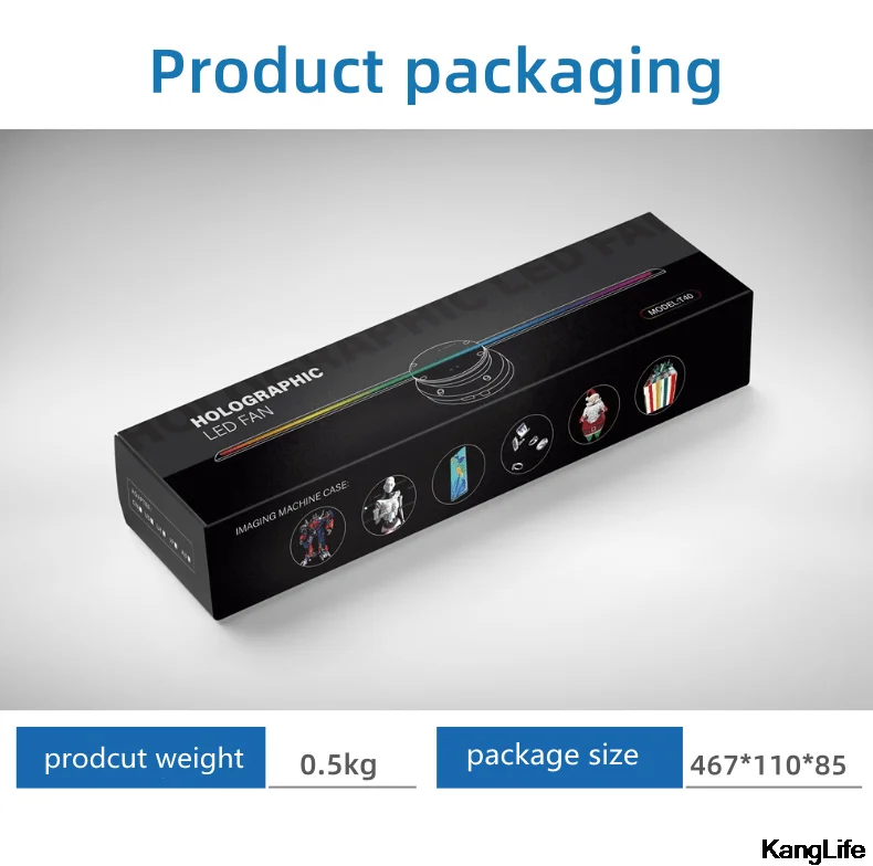 3D Голограмма проектор вентилятор Wi-Fi светодиодный проигрыватель знак