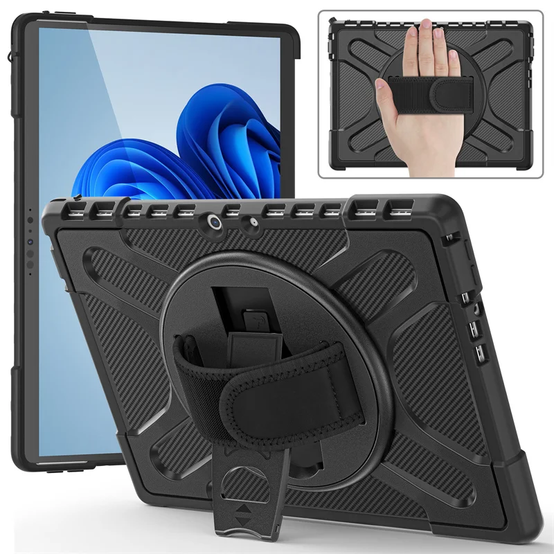 

Чехол для Microsoft Surface Pro 8 13 дюймов 2021, силиконовый чехол с вращающейся на 360 градусов подставкой для Funda Microsoft Surface Pro 8 Pro8, чехол