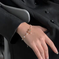 japanese and korean girl heart bow bracelet sweet design sense sen department girlfriends pearl student hand jewelry