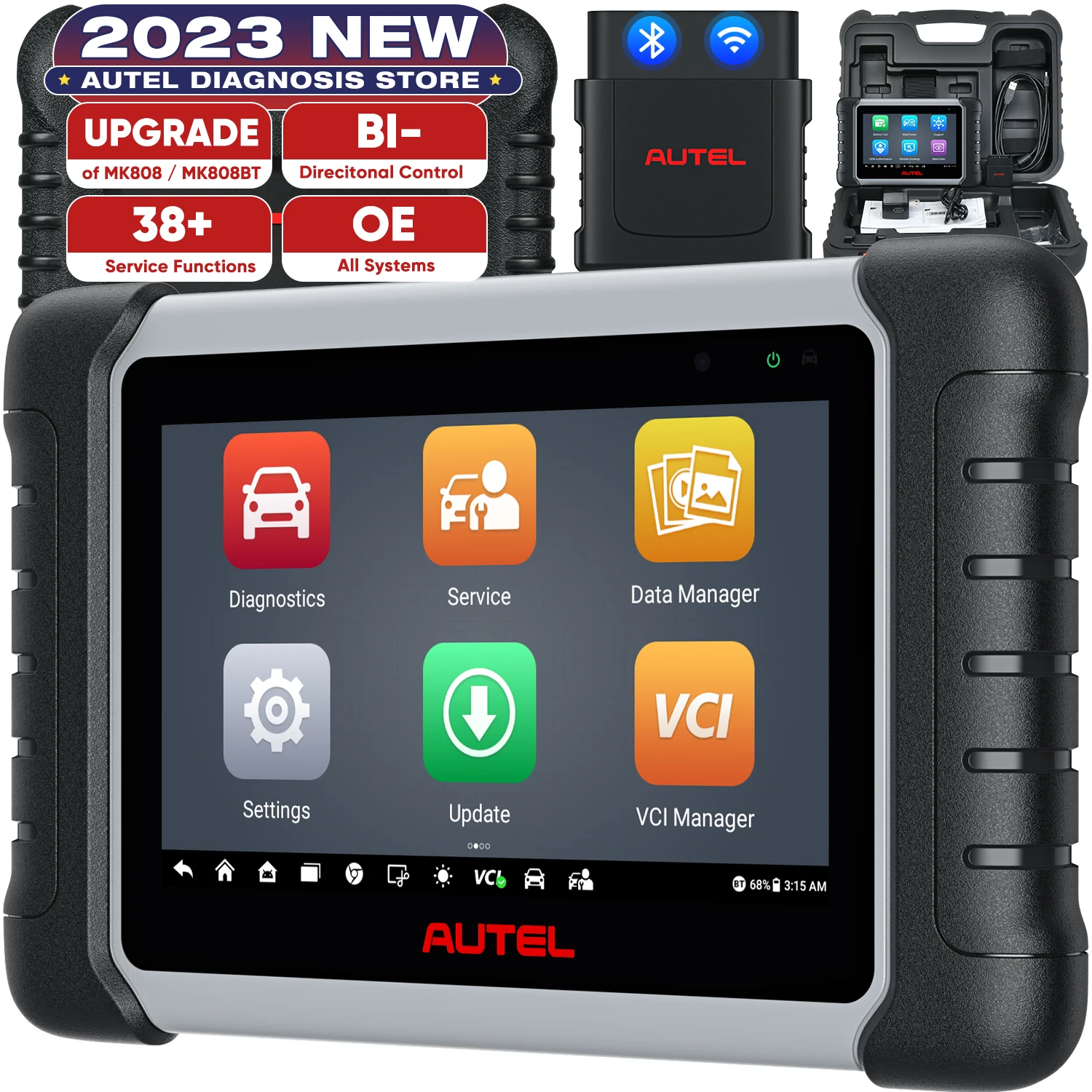 Autel MaxiCOM MK808BT PRO Автомобильные диагностические инструменты OBD2 сканер кодов