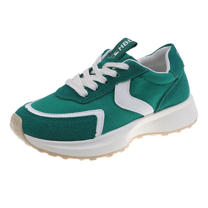 

2022 Spring New Leather Women's Platform Chunky Sneakers Fashion Women Flat Thick Sole Shoes Woman Dad Footwear Casual Shoes