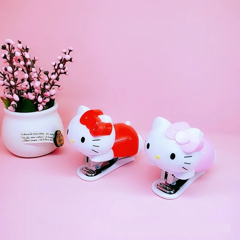 

Hellokitty Cartoon Children's Cute Mini Stapler Portable School Student Office Binding Account Book Document Stationery S