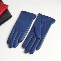 winter sheepskin gloves for women multi color velvet lining autumn and winter female genuine leather gloves