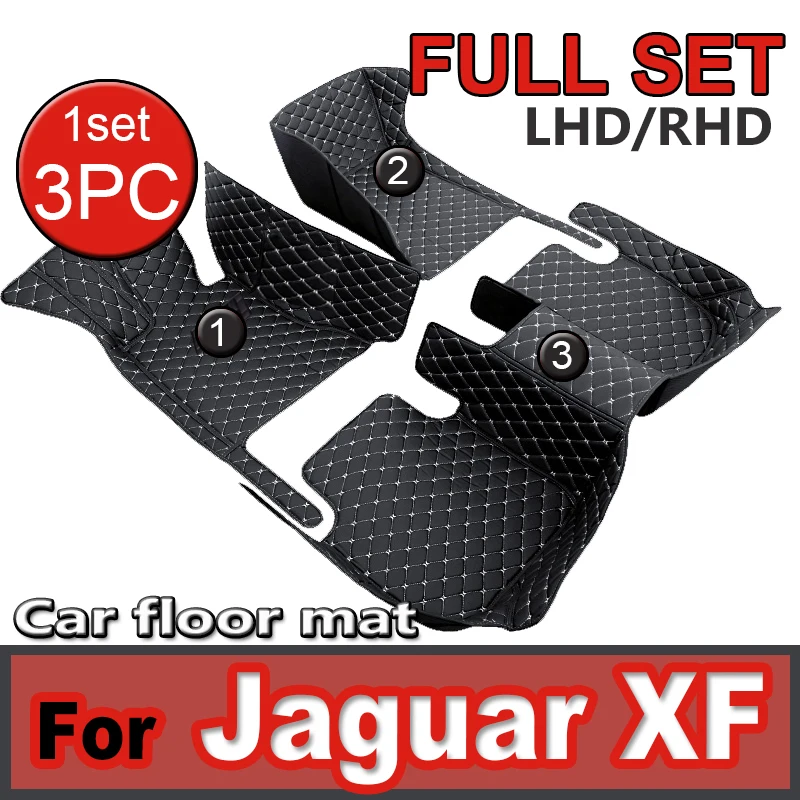 

Car Floor Mats For Jaguar XF X260 2016~2022 Carpet Rugs Durable Leather Mat Anti Dirty Pads Auto Interior Parts Car Accessories