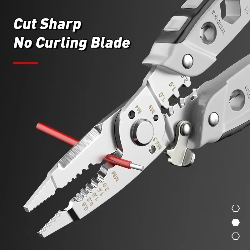 Многофункциональные плоскогубцы для зачистки проводов 16 в 1 электрик клеммы