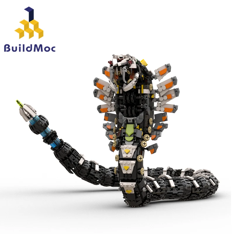 

Конструктор змея MOC West Horizon Slitherfang, змея, монстр, нулевой рассвет, ужас, зверь, игрушки для детей, подарки на день рождения