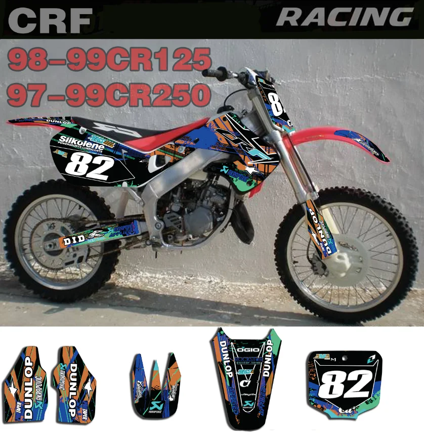 Наклейки на тему мотоцикла графические наклейки команды для HONDA CR125 1998 1999 CR250 1997 |