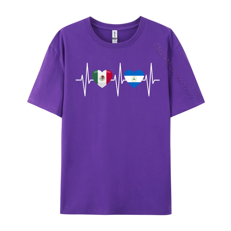 Mexico Nicaragua Heartbeat Nicaraguan Flag Personalized Prevalent Top T-Shirts Men Tops Shirt Europe &amp Tees Fall