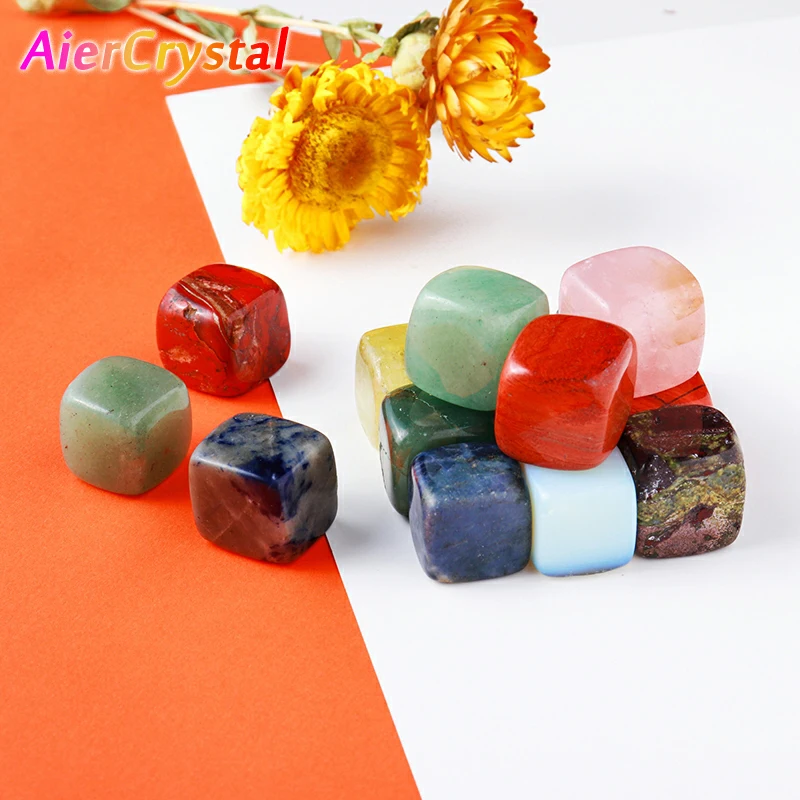 1PC Natural Crystal Ice Wine Stone Amethyst Cube Healing Quartz Home Decoration Collection Gift Color Crushed Jade Decorative