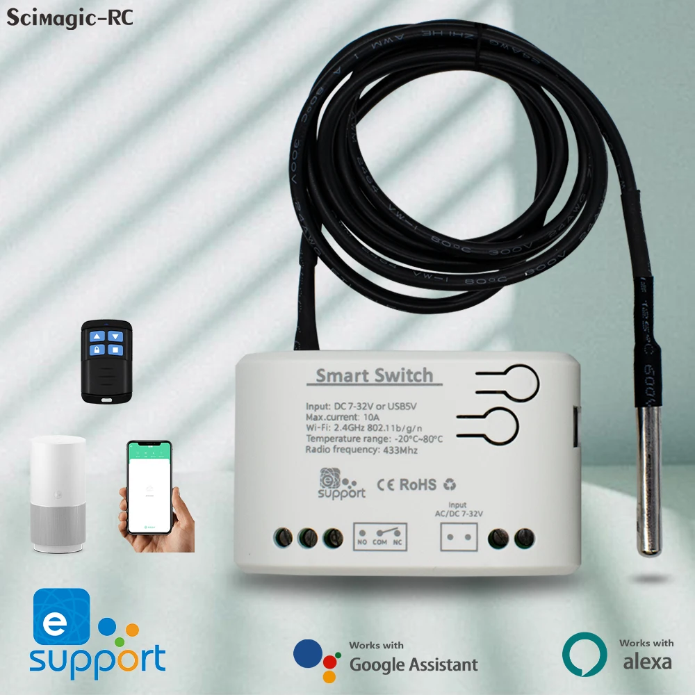 Температурный реле WiFi Smart 10 А Мониторинг энергопотребления Термостат