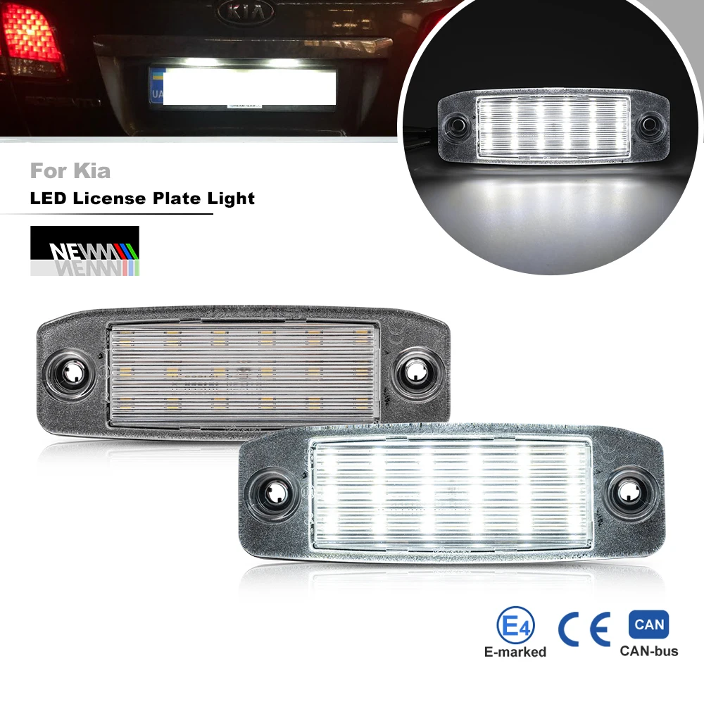 

For Kia Sportage MK3 for Hyundai Sonata I45 I40 CW 2010 2011 2012 2013 2014 Canbus LED License Plate Light Rear Tag Lamp