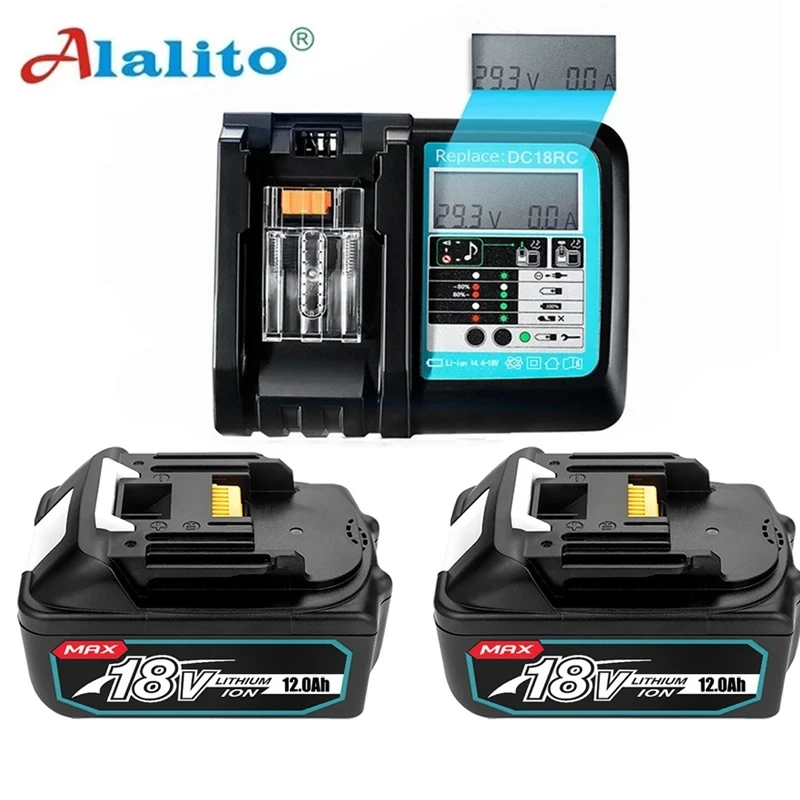 

100% BL1860 перезаряжаемая батарея 18 в 12000 мАч литий-ионная для Makita 18 В батарея BL1840 BL1850 BL1830 BL1860B LXT 400 + зарядное устройство