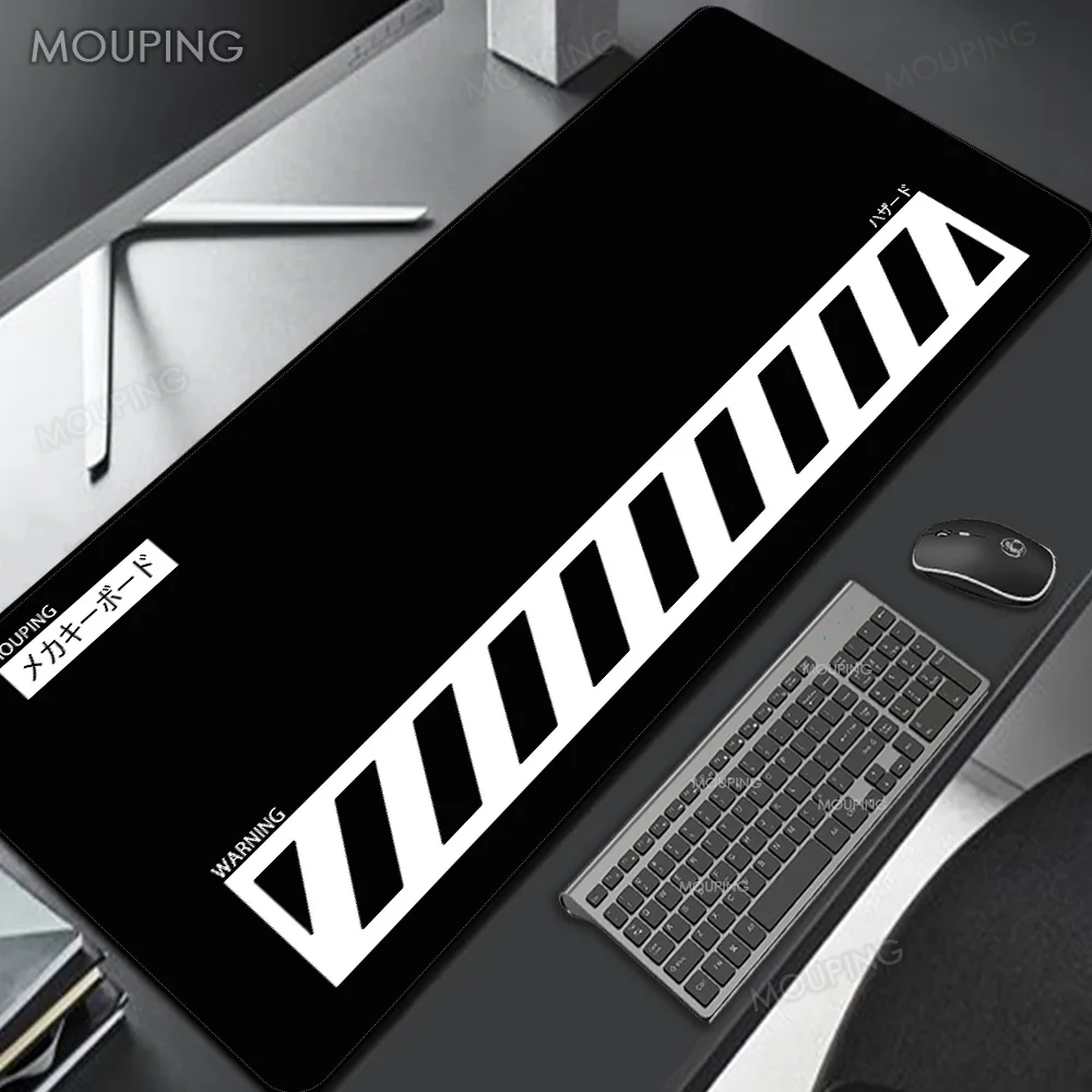 Black and White Mechanical Keyboard Mouse Pad Desk Mat Japan Mousepad Gamer Accessories Aesthetic Table Mat for Pc Mouse Mats