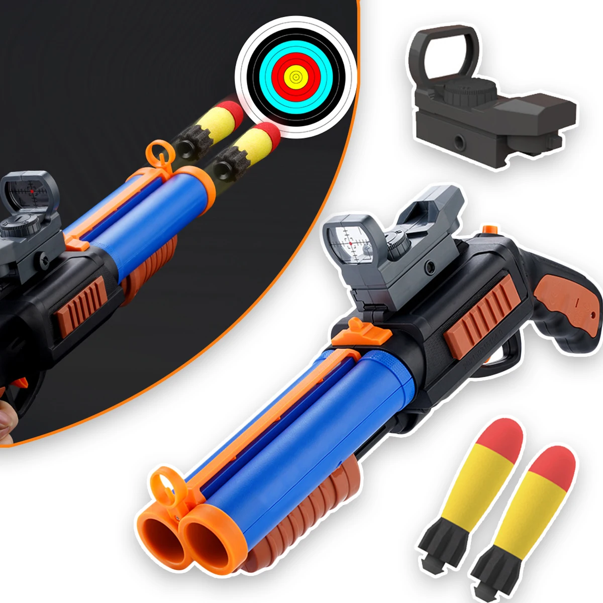 S686 мягкий пистолет-пуля игрушка двойной бочонок раствор игрушечный пистолет